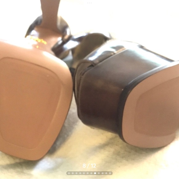 GORGEOUS PRADA "MARY JANE" OPEN TOE PLATFORM HIGH HEELS SHOES SZ 36 1/2 EU/6.5US - Picture 8 of 13